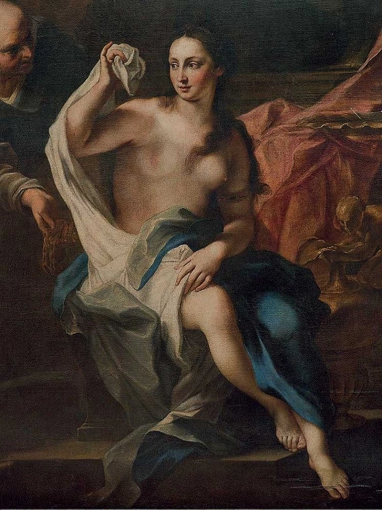Susanna e i vecchioni - dettaglio